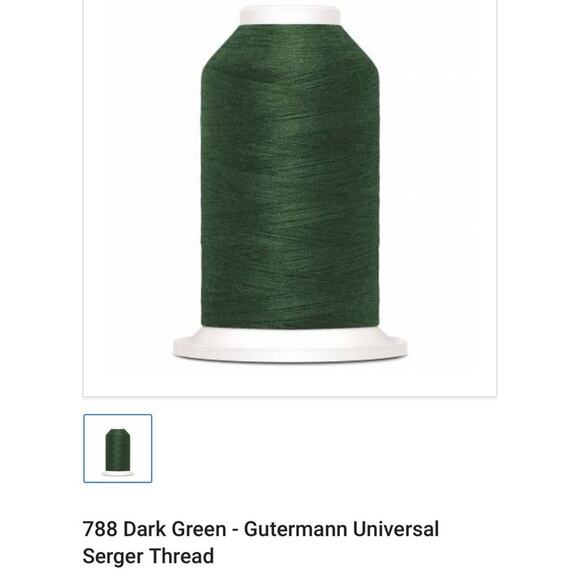 Gutermann Premium Serger Thread 1000m #788 Dark Green NEW Universal CA0276 - Picture 7 of 8